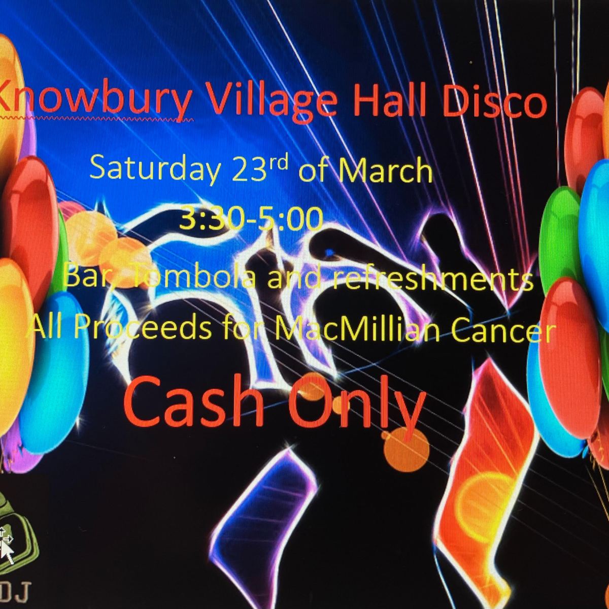 Knowbury Village Disco – 23rd March